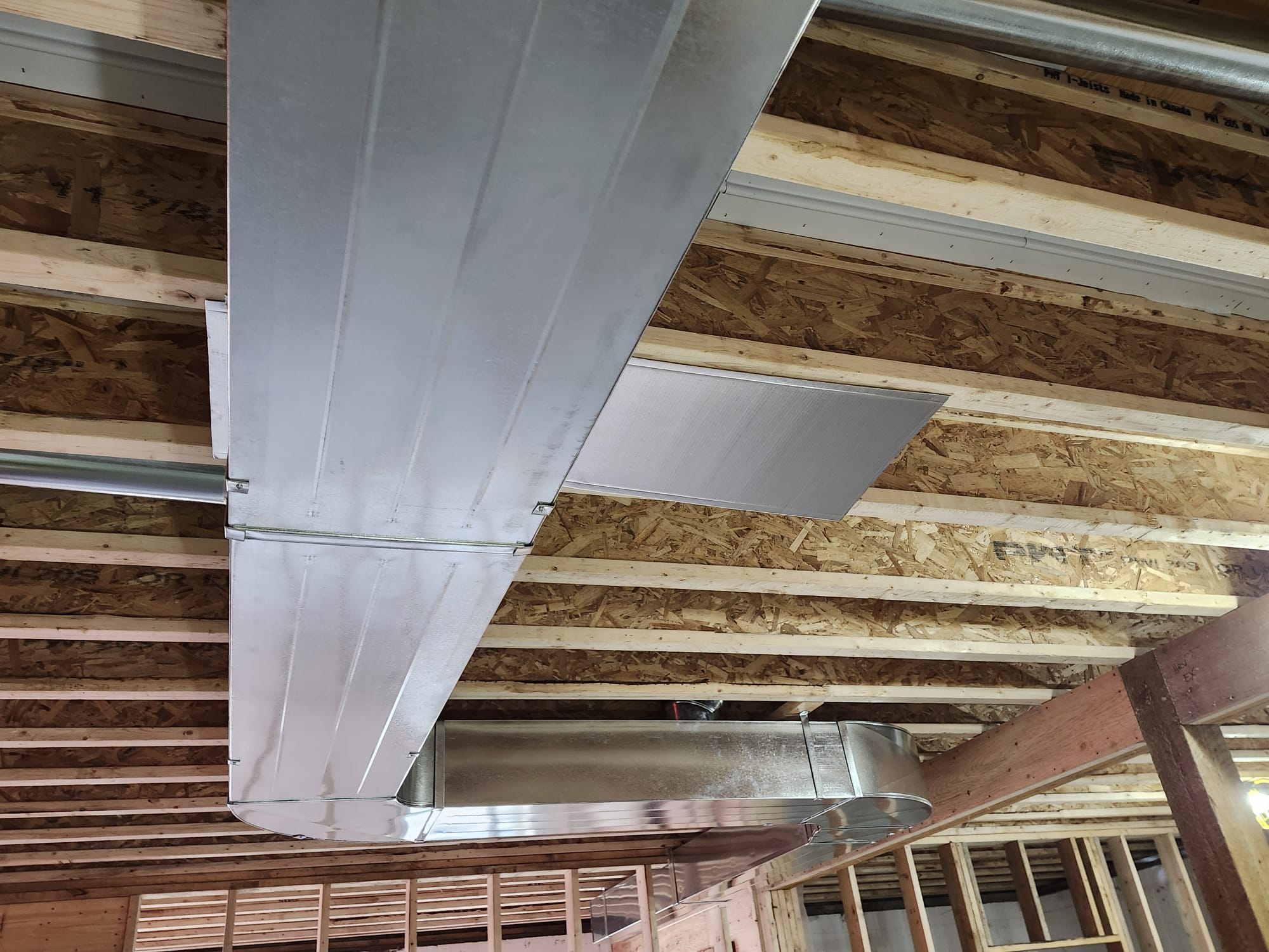 Custom sheet metal fabrication by Airworks Heating & Cooling, Salmon Arm BC